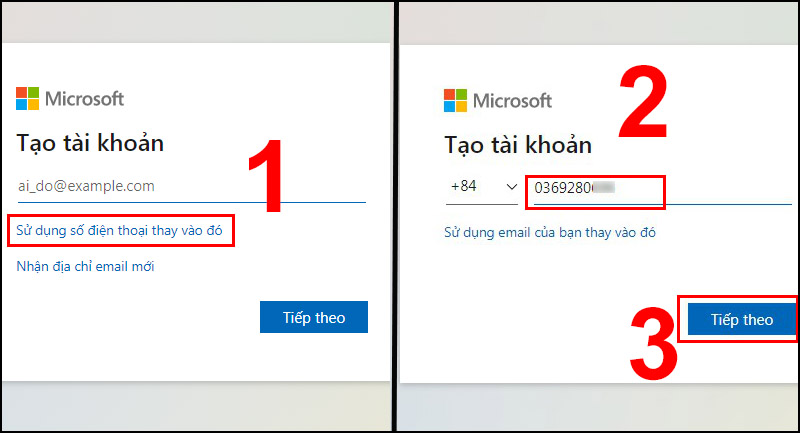 tạo tài khoản microsoft miễn phí