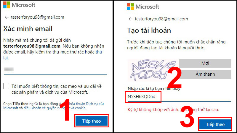 tạo tài khoản microsoft miễn phí
