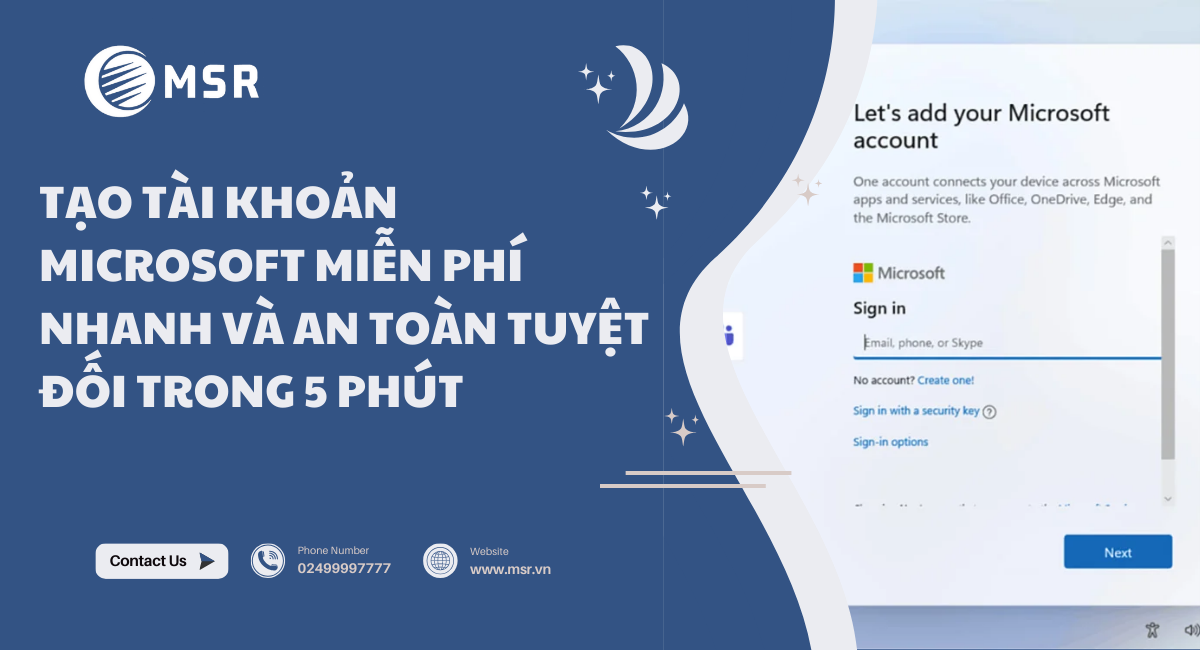 tạo tài khoản microsoft miễn phí